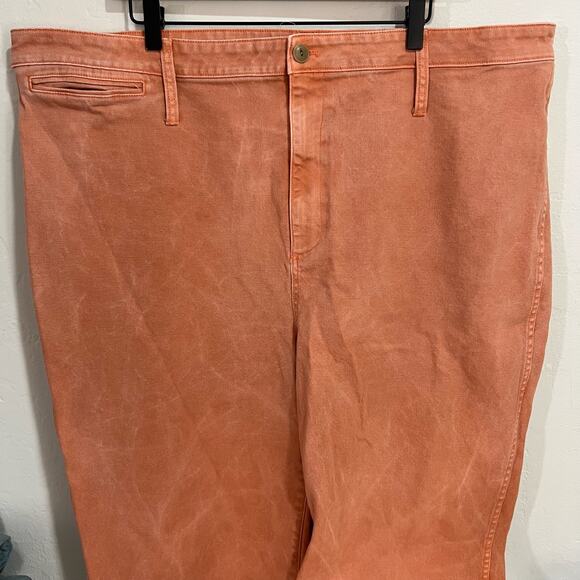 Madewell Emmett Wide-Leg Crop Pants Peachy Orange Size 37 - Picture 4 of 7